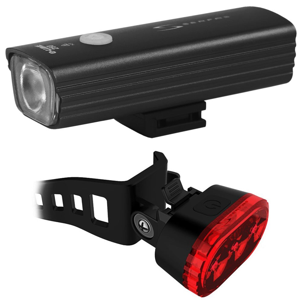 Farol Serfas Usl-250 E-Lume + Lanterna Utl-15 Cosmo