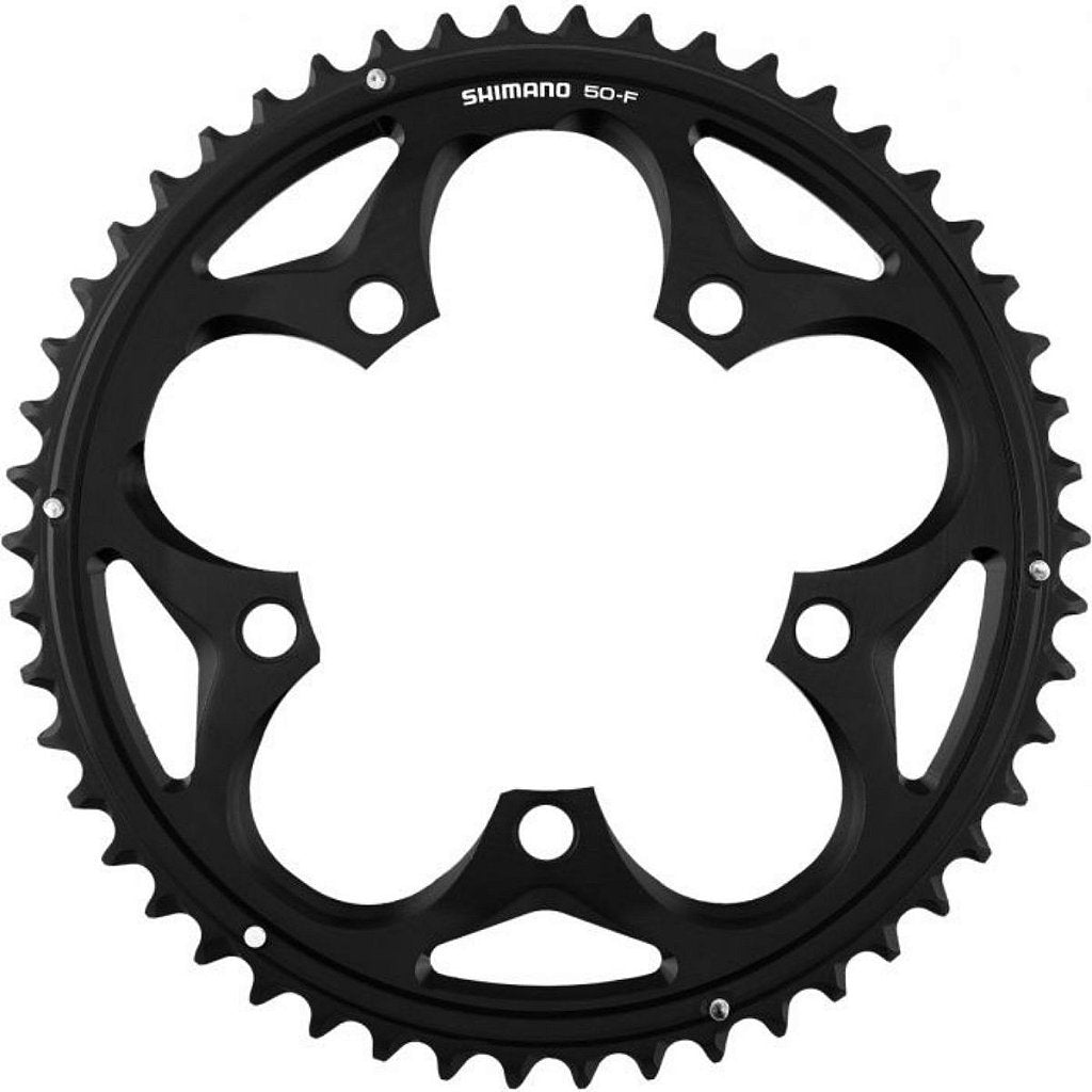 Coroa Shimano 105 Fc-5750 50 Dentes Bcd 110 Mm 10V - Alumínio | Preto