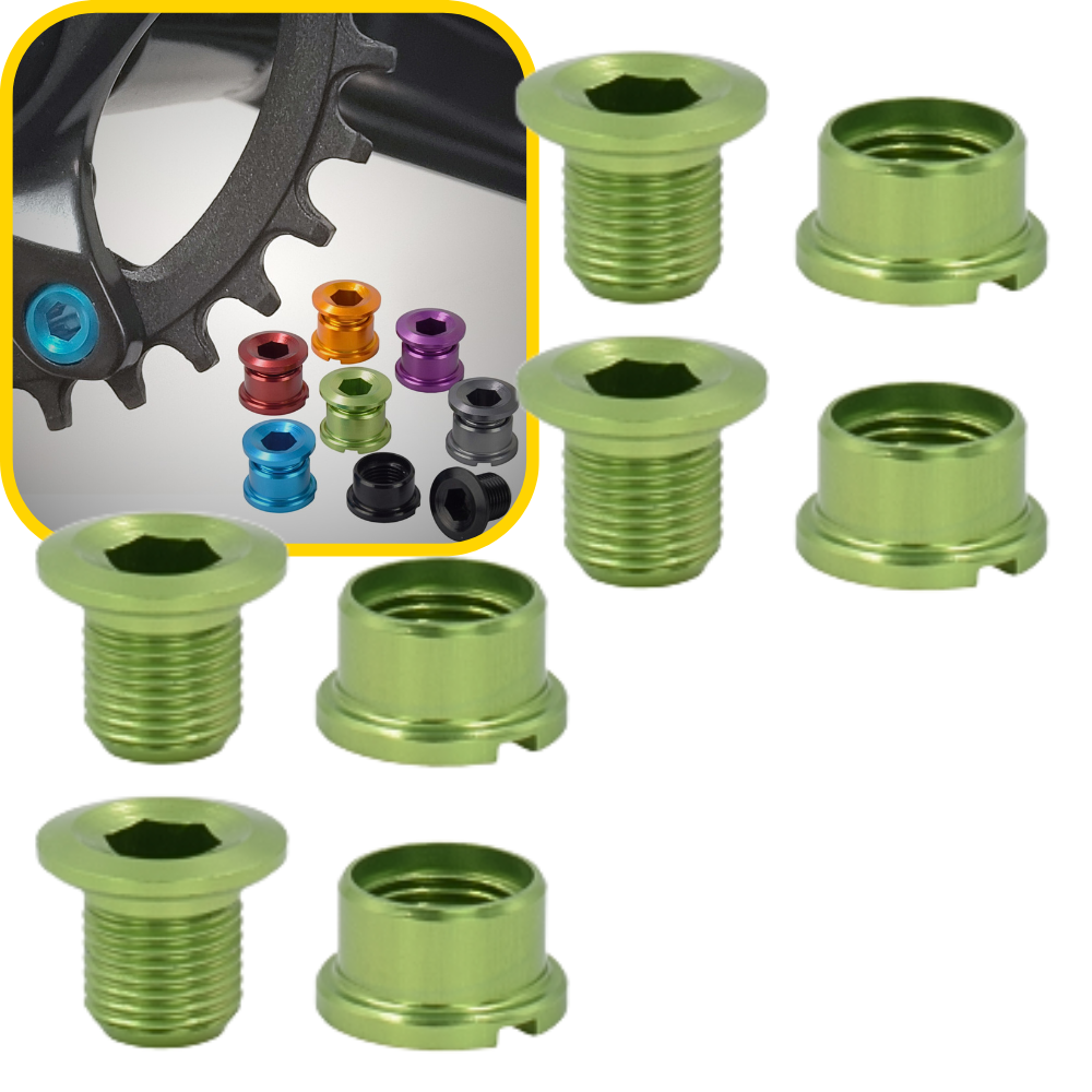 Parafusos De Coroa Narrow Wide Única Alumínio Cj001-Al Gantech - 4Un | Verde