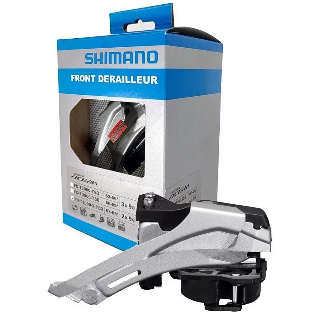 Câmbio Dianteiro Shimano Acera Fd-T3000-2-Ts3 2X9V - Dual Pull