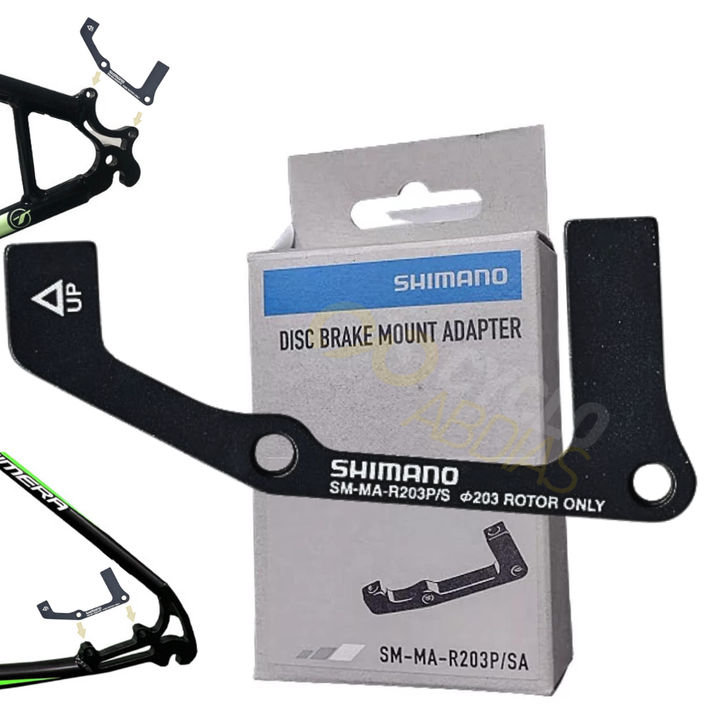 Adaptador Shimano Sm-Ma-R Para Freio A Disco Traseiro Is / Post Mount 203 Mm | Preto
