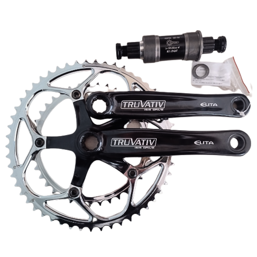 Pedivela Truvativ Elita Speed 172,5 Mm 53-39 D - 9, 10 E 11 V | Preto E Polido
