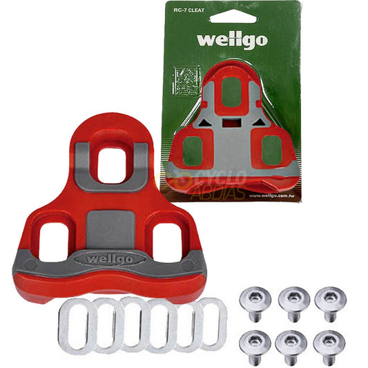 Taco De Pedal Wellgo Look Kéo Flutuação 6º | Vermelho