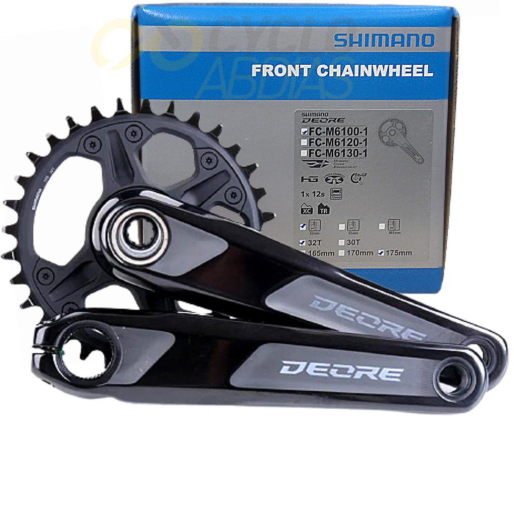 Pedivela Shimano Deore Fc-M6100-1 175 Mm 32D 12 Velocidades | Preto