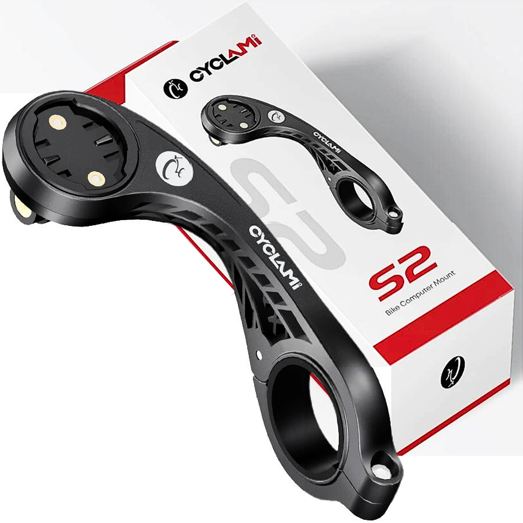 Suporte De Garmin Cyclami S2 - Para Gps Farol Gopro Xoss Igpsport Bsc100S | Preto Fosco
