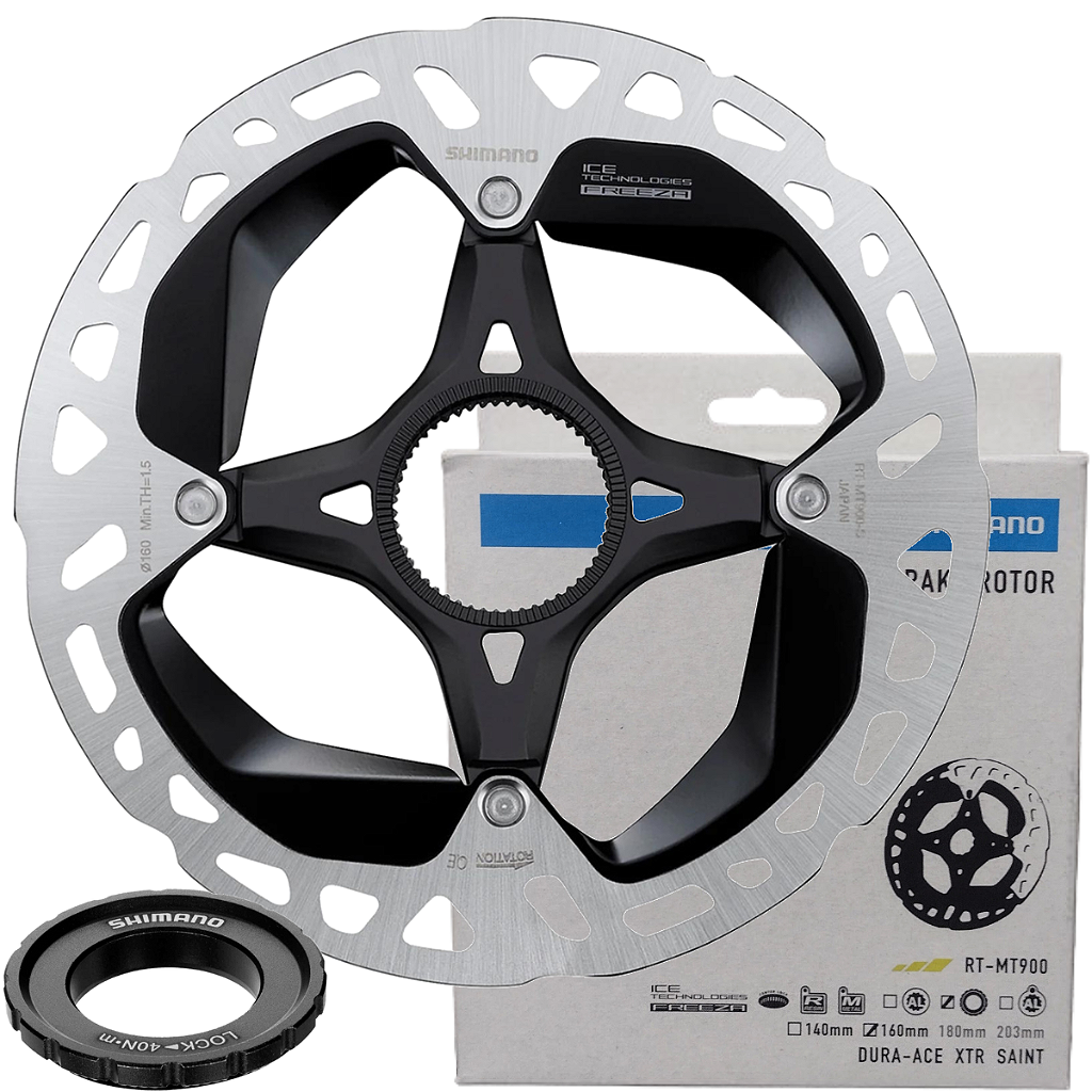 Disco Rotor Shimano Rt-Mt900 De 160 Mm Estriado Externo - Center Lock