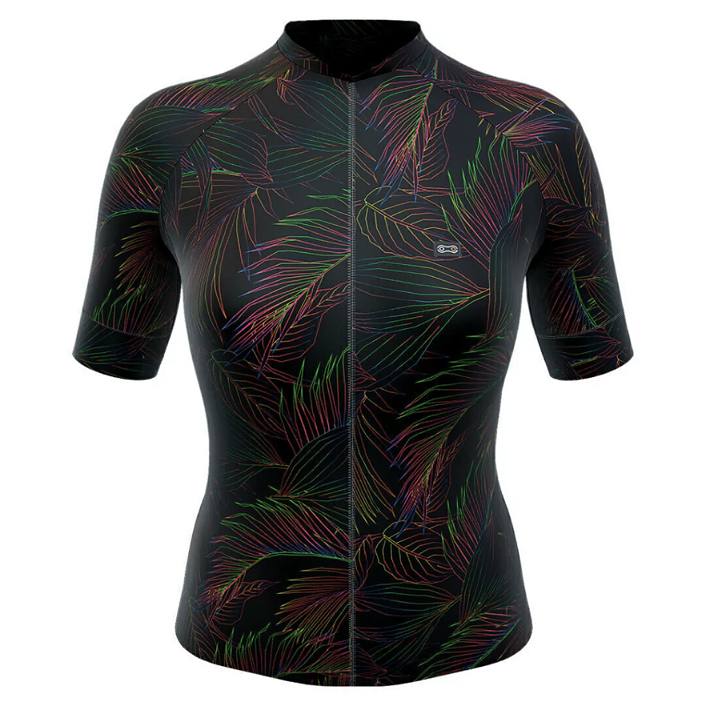 Camisa Feminina Marcio May Funny Rainbow Leaves | Preta
