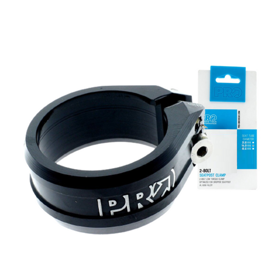 Abraçadeira Selim Alumínio 34.9Mm Com 2 Parafusos | Preta