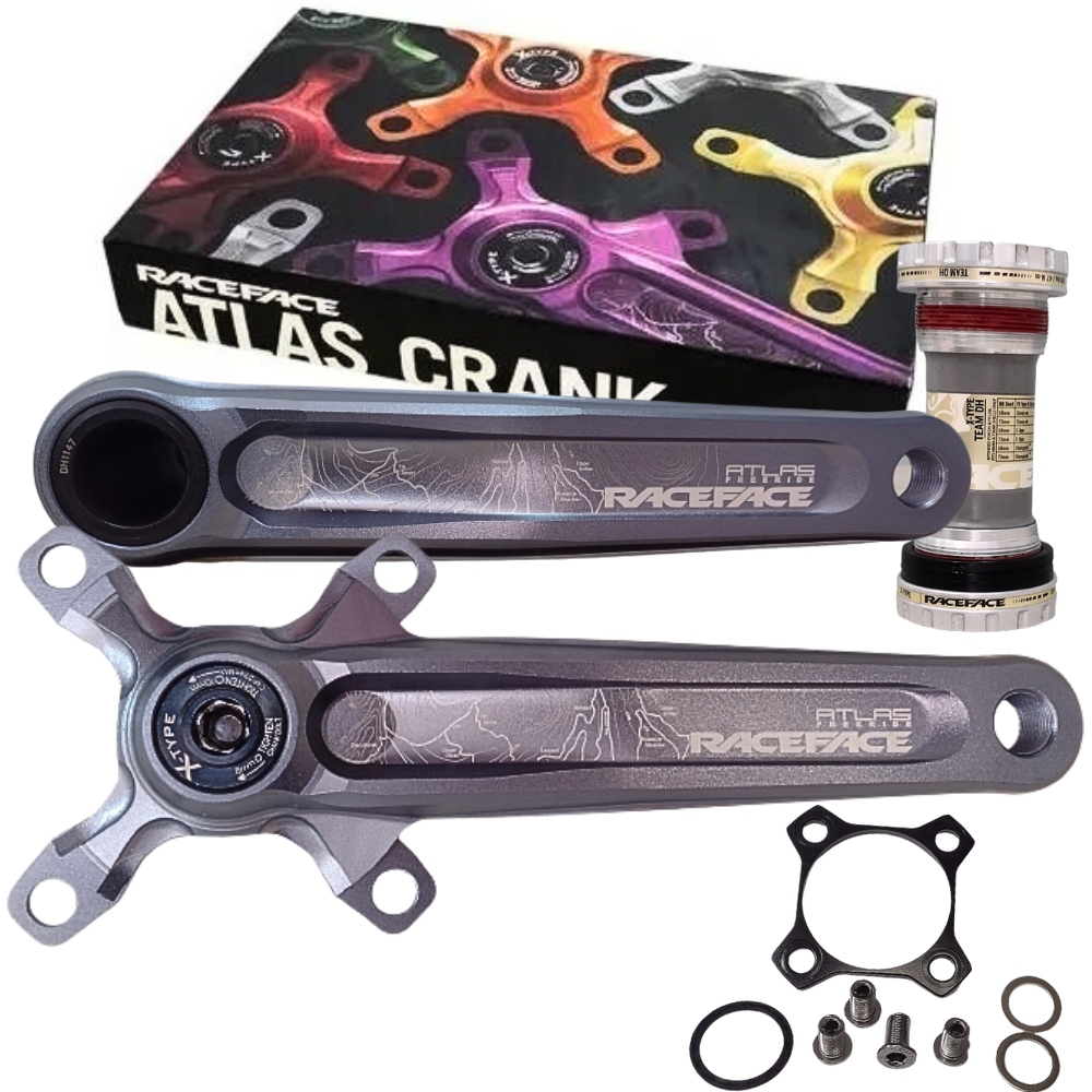 Pedivela Race Face Atlas Bmx Fr Dh 175Mm - Bcd 104/64 | Cinza Titânio