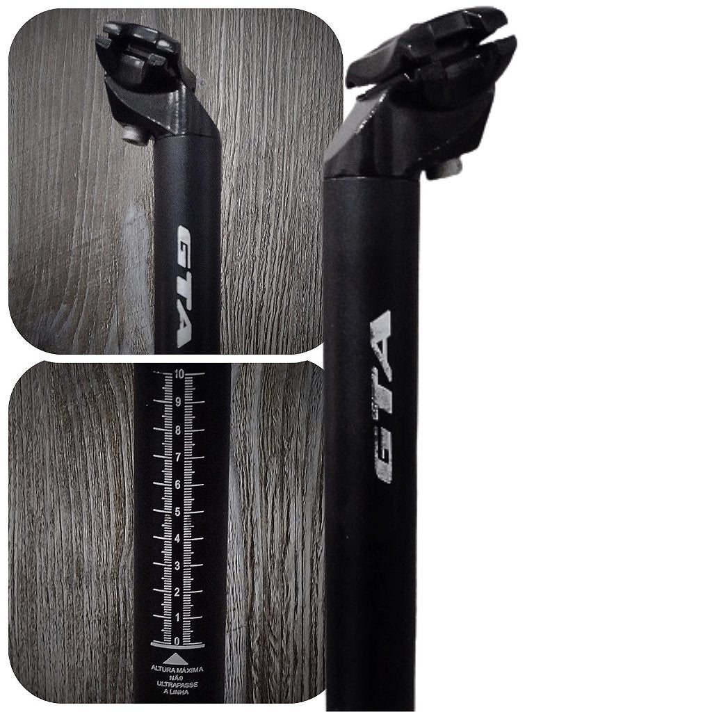 Canote De Selim Gta 31.6 X 350 Mm - Com Carrinho | Preto