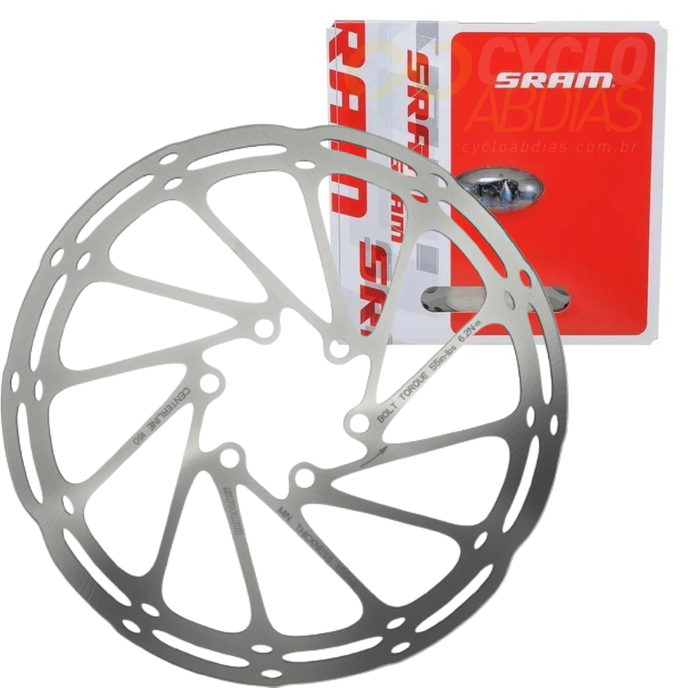 Disco Rotor Para Freio Sram Avid Center Line 160Mm - 6 Parafusos