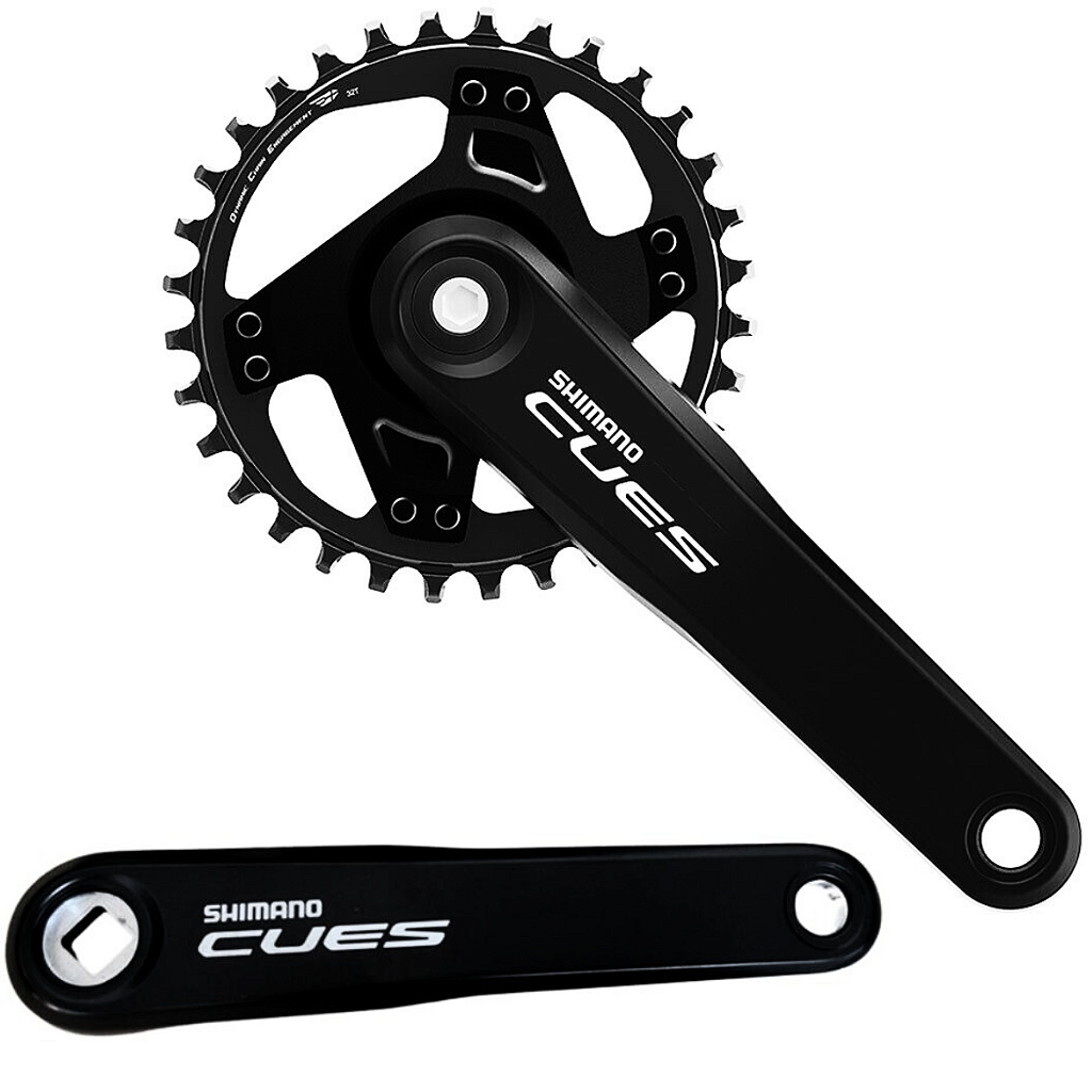 Pedivela Shimano Cues Fc-U4000-1 175Mm 32D 9/10/11V - Ponta Quadrada | Preto