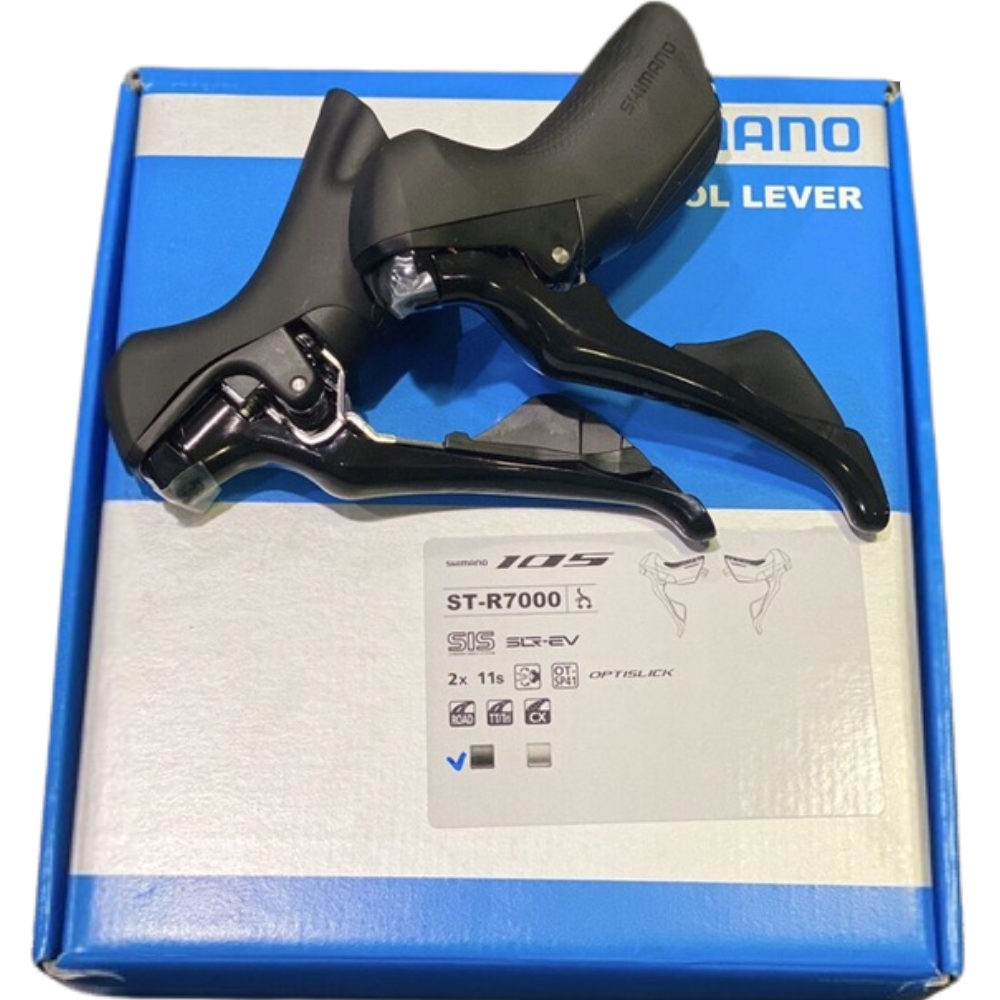 Par De Manetes Alavancas Sti Shimano 105 St-R7000 2X11 Velocidades | Preto
