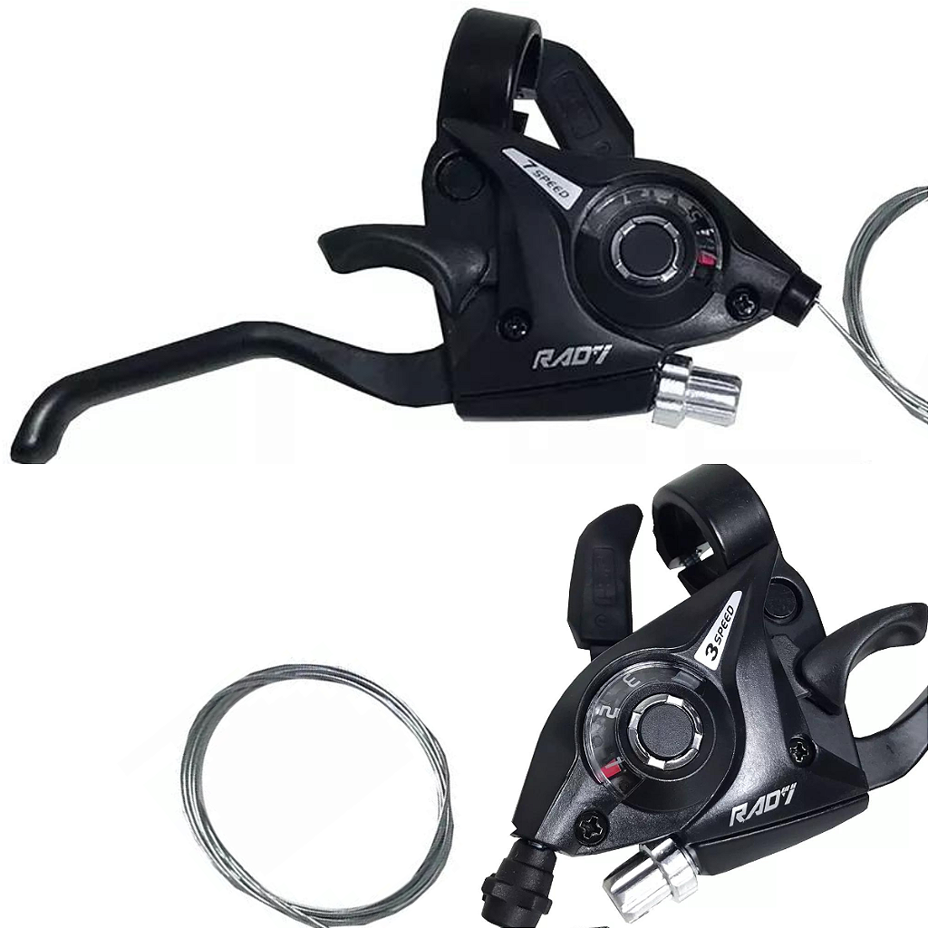 Par De Manetes De Câmbio Ez Fire 3X7V Rad7 - C/ Manete | 21 Velocidades