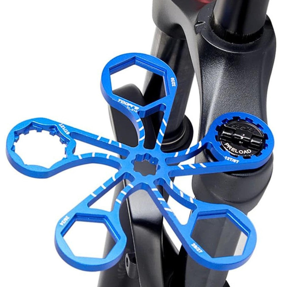 Chave Extratora De Preload Suntour Combinada - Alumínio | Azul