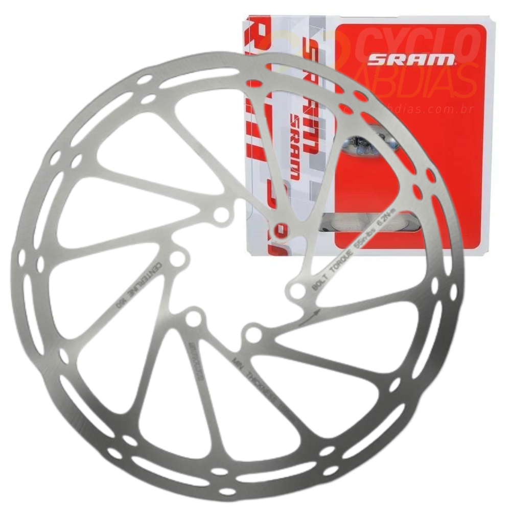 Disco Rotor Para Freio Sram Avid Center Line 180Mm - 6 Parafusos