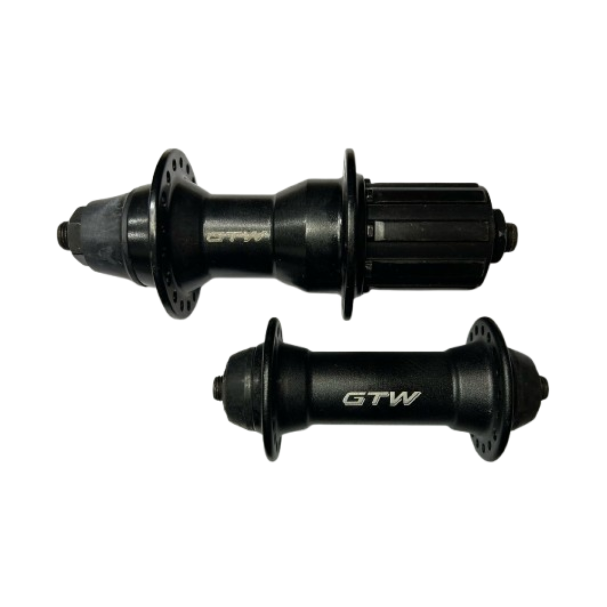 Par de cubos dianteiro e traseiro GTW com 36 furos - com rolamento e Blocagem para freio V-Brake