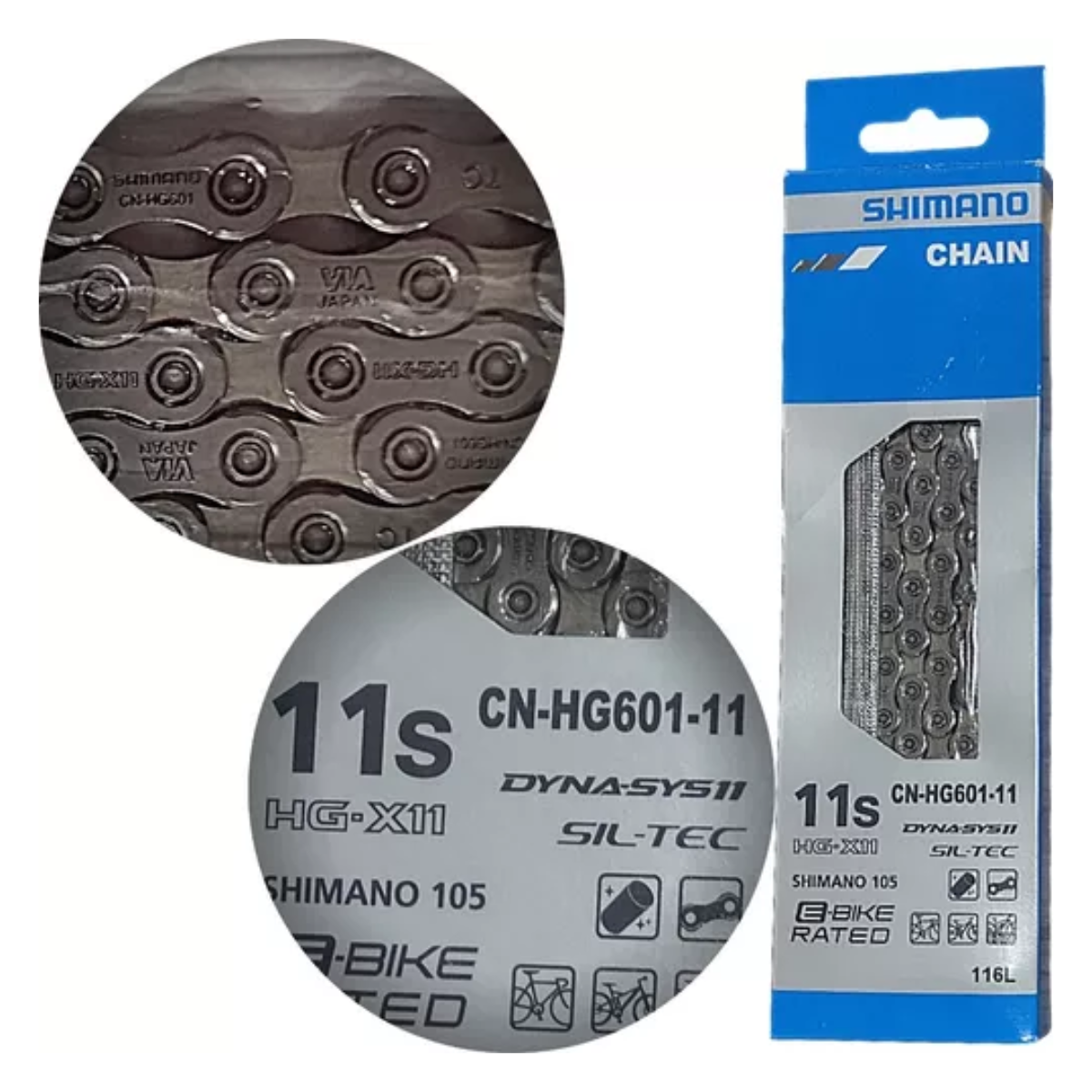 Corrente Shimano CN-HG601 de 11 velocidades - 116 Links