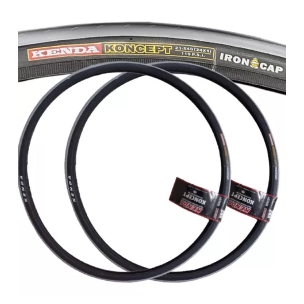 Par pneu 24×1.00 Kenda Koncept Iron Cap Cadeira De Rodas
