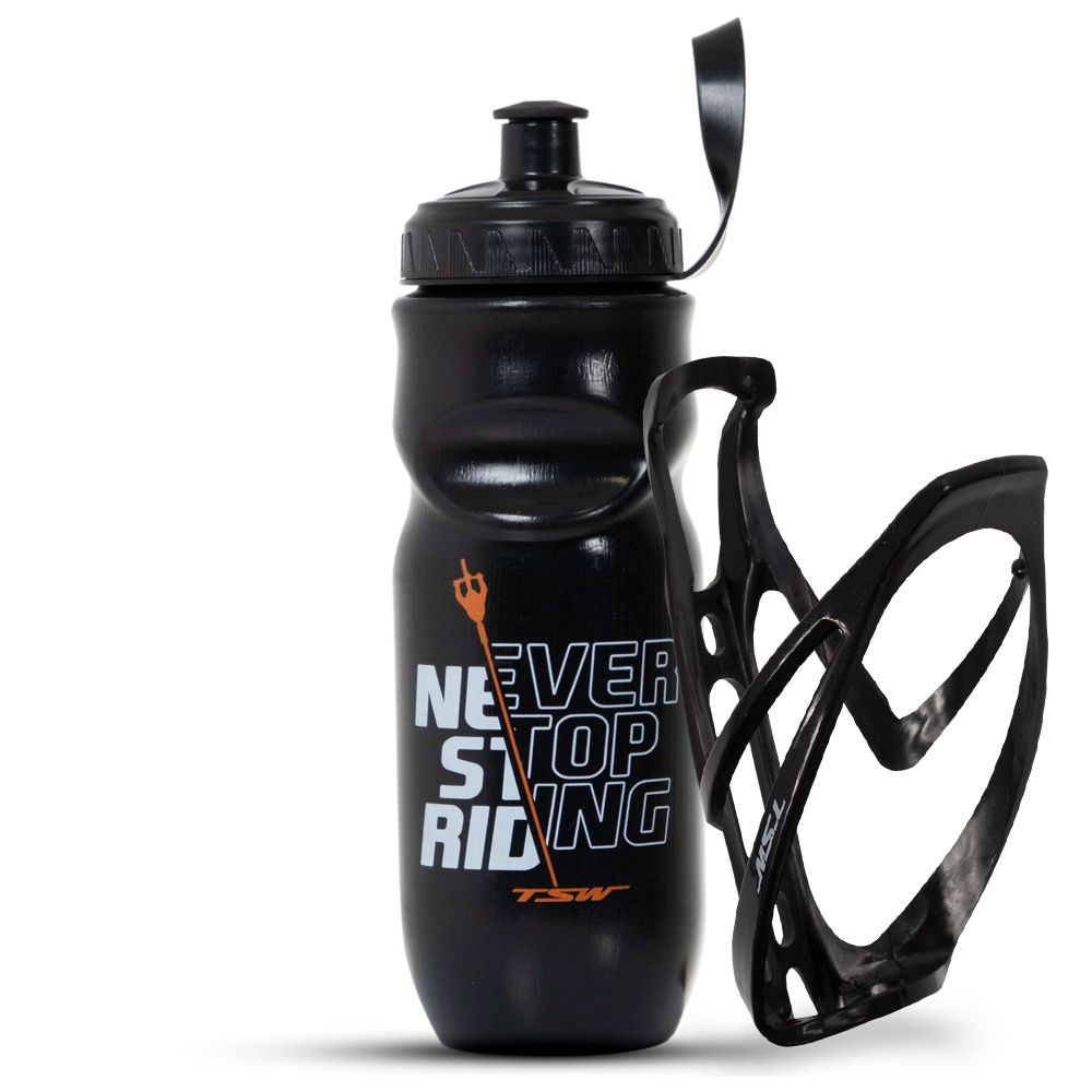 Caramanhola Tsw Fast Never Stop Riding 650 Ml + Suporte | Preta