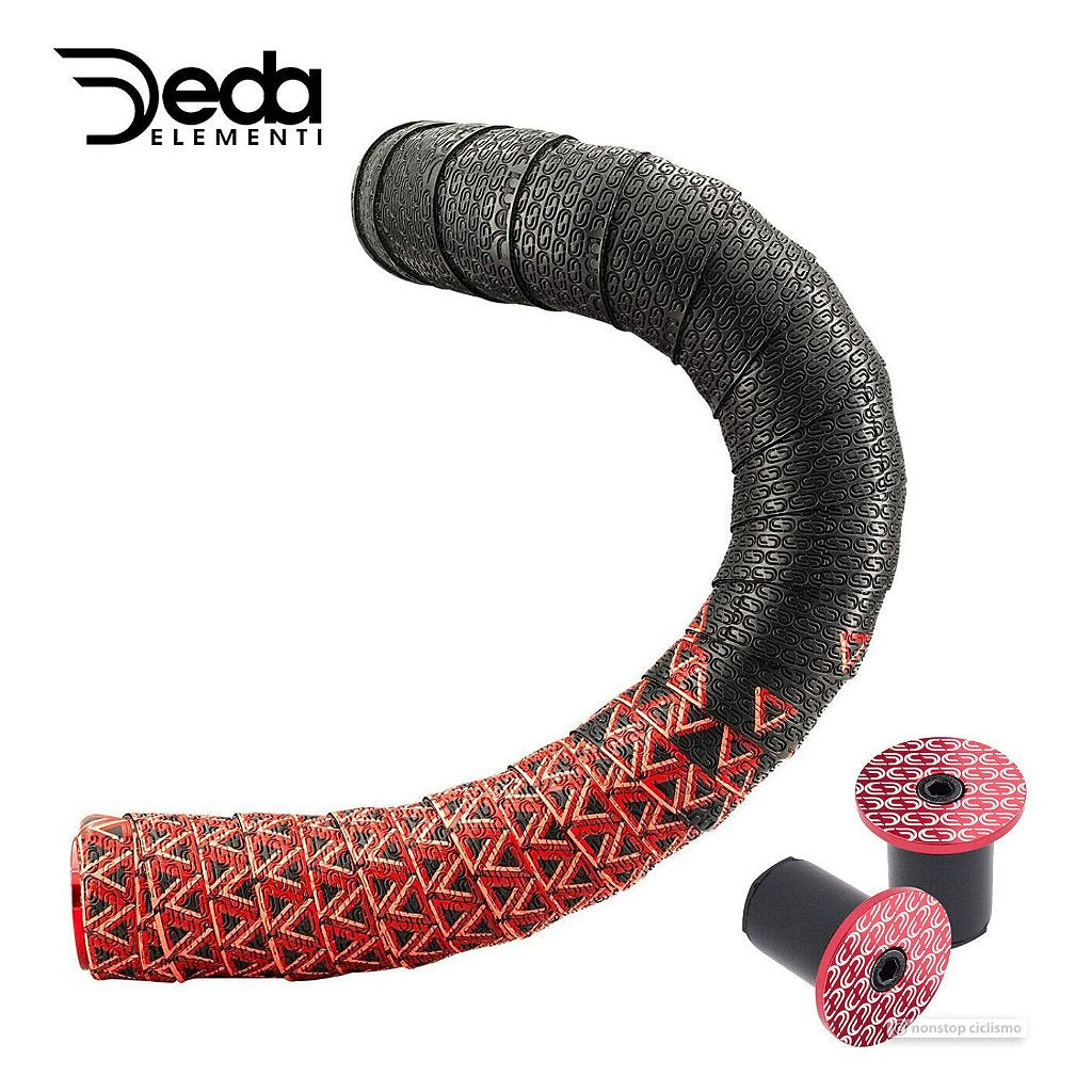 Fita De Guidão Deda Elementi Loop Tape | Preto / Vermelho
