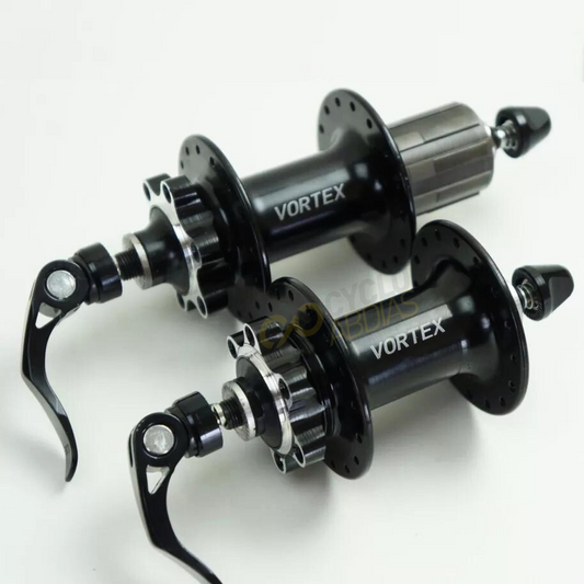 Par De Cubo Vortex Disc Rolamentado De 32 Furos Para 8, 9, 10, 11 E 12 Velocidades - Padrão Hg | Preto