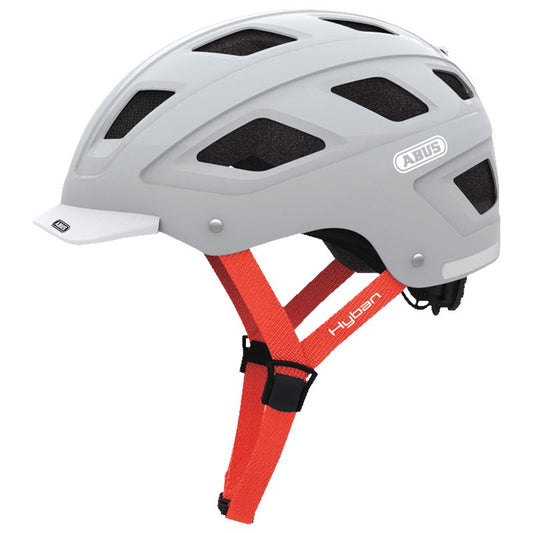 Capacete Abus Hyban Tamanho M (52-58 Cm) | Cinza Brilhante