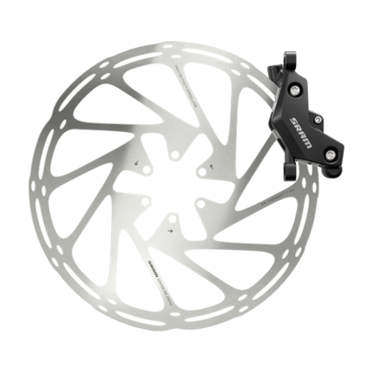 Freio a disco traseiro Sram DB6 hidráulico 4 pistões