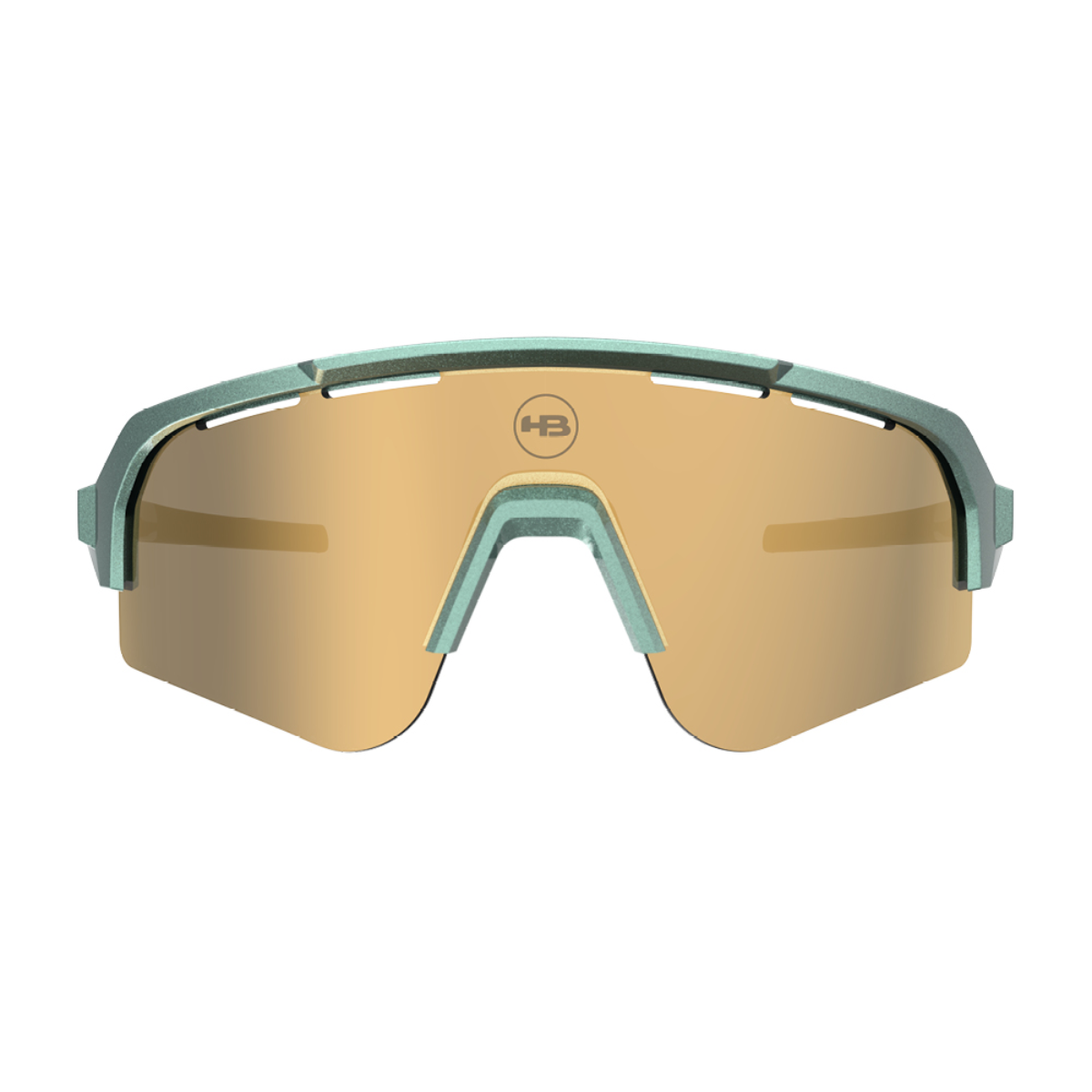 Óculos de sol HB Edge S Metallic Green / Lente Gold Chrome