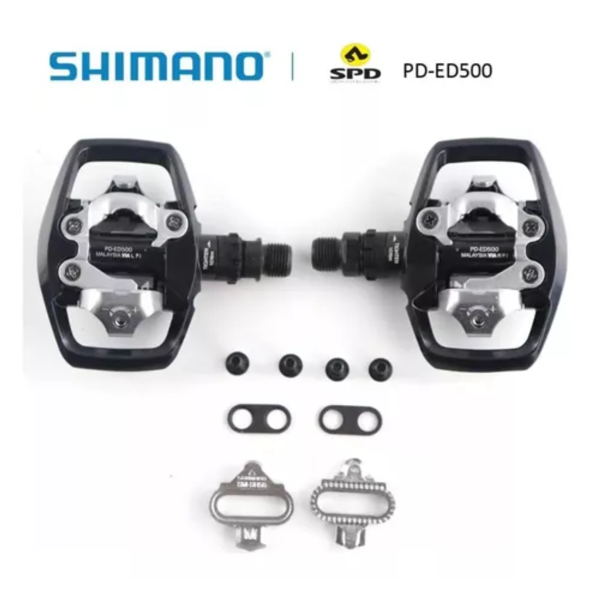 Par de pedal Shimano PD-ED500 Híbrido MTB Gravel - com tacos