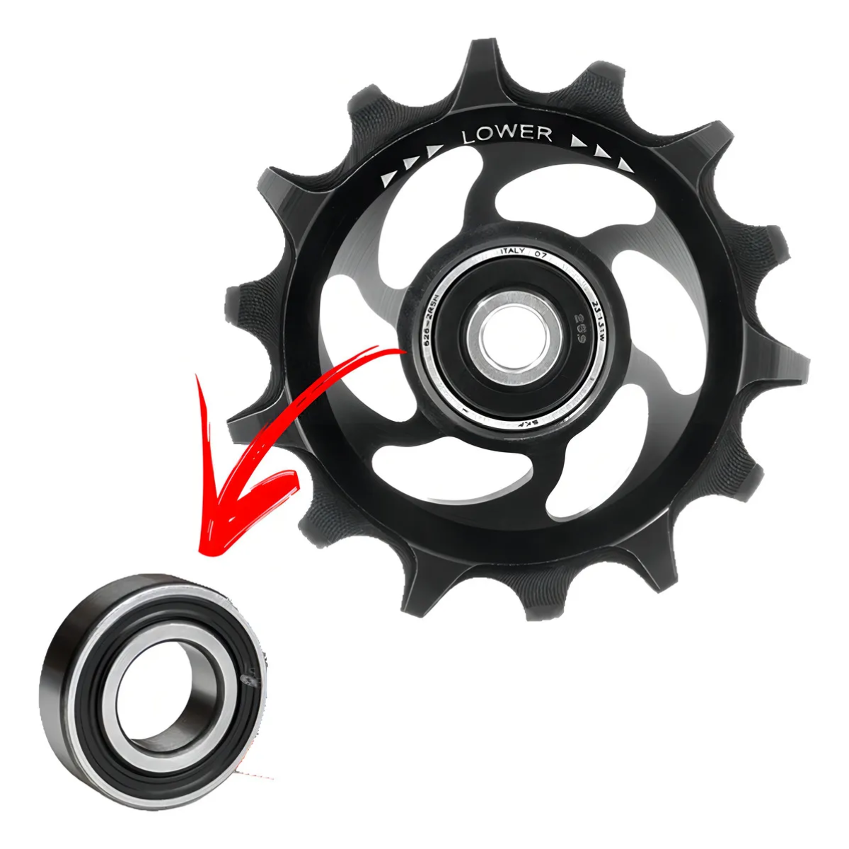 Roldana de câmbio traseiro Gantech JW004 modelo Sram 11 velocidades