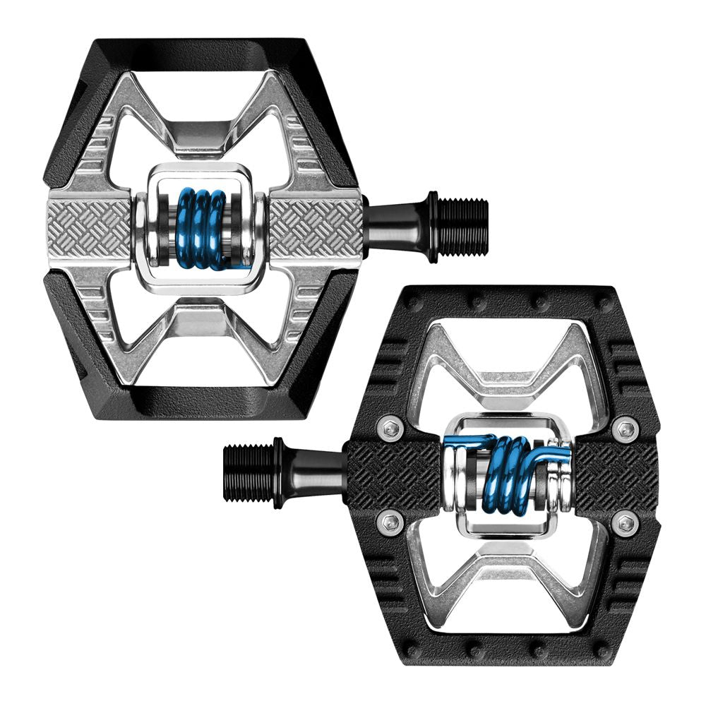Par De Pedal Crankbrothers Double Shot 2 Híbrido Clipless Para Mtb - Com Tacos | Preto E Prata