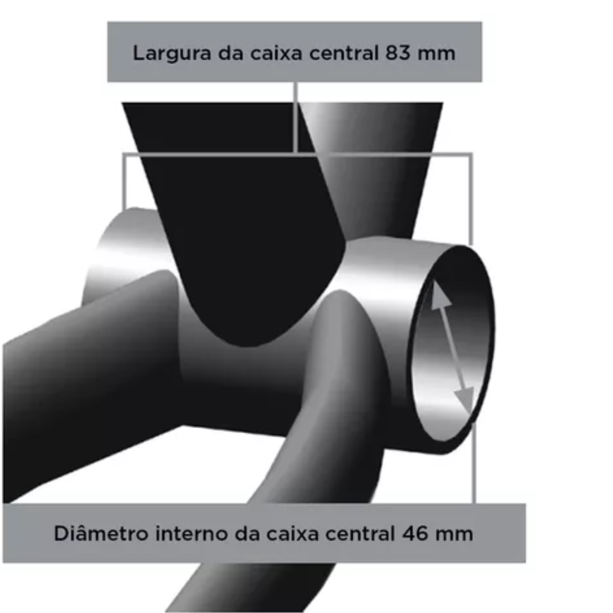 Movimento central Sram Dub Cannondale Pf30 46mm Ai 83mm Road