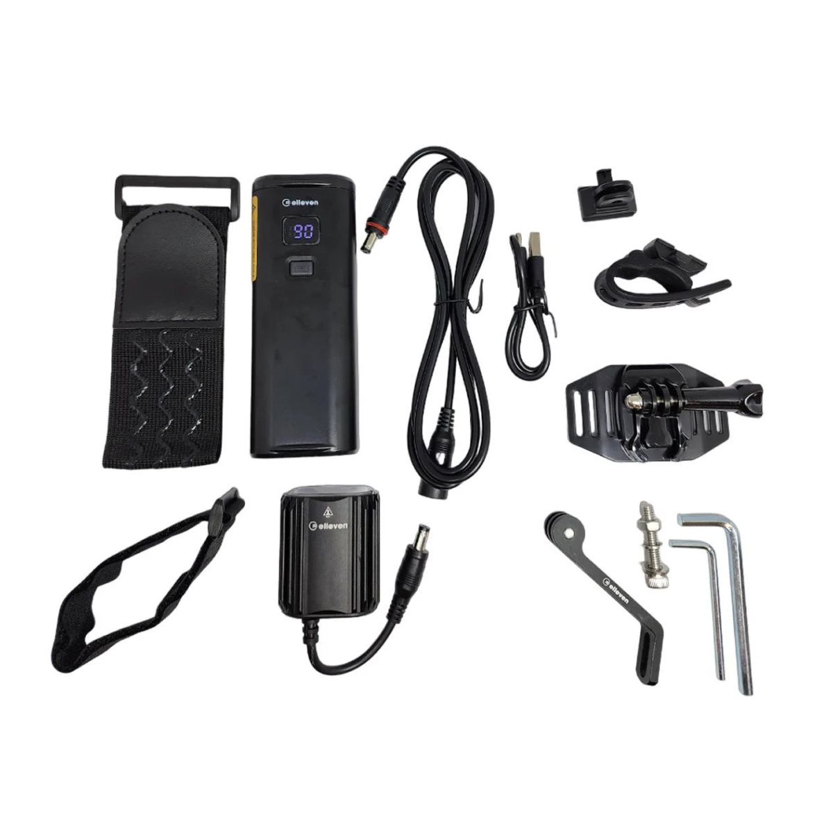 Farol para e-bike com bateria e suporte de garfo 900lumenns