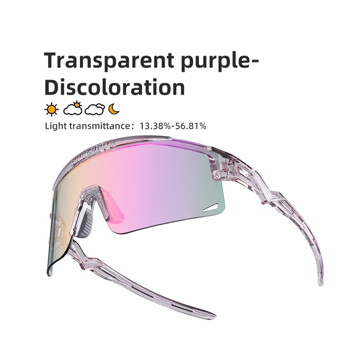 Óculos de ciclismo Rockbros SP337 fotocromático rosa