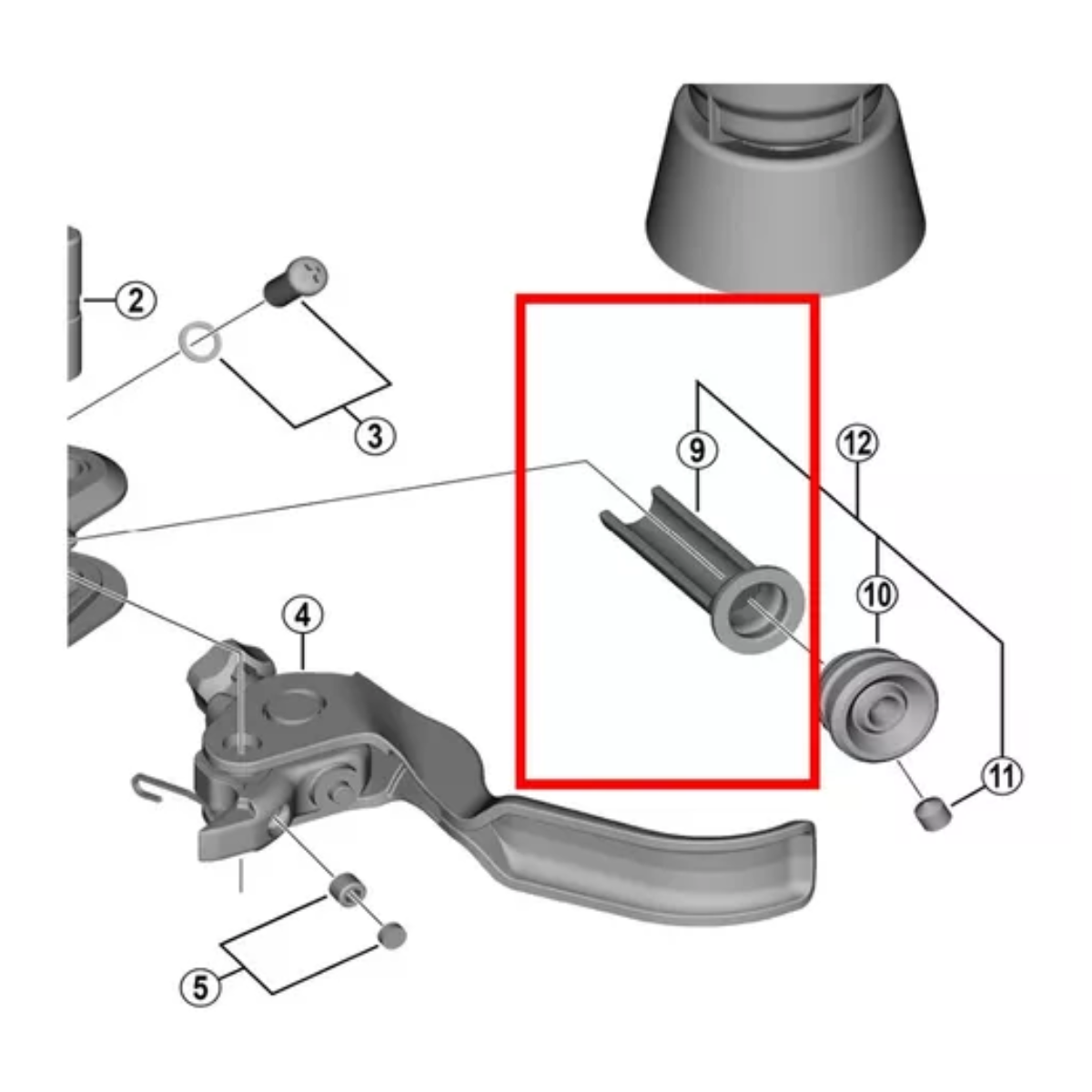 Diafragma para manete de freio Shimano Deore Altus BL-MT200