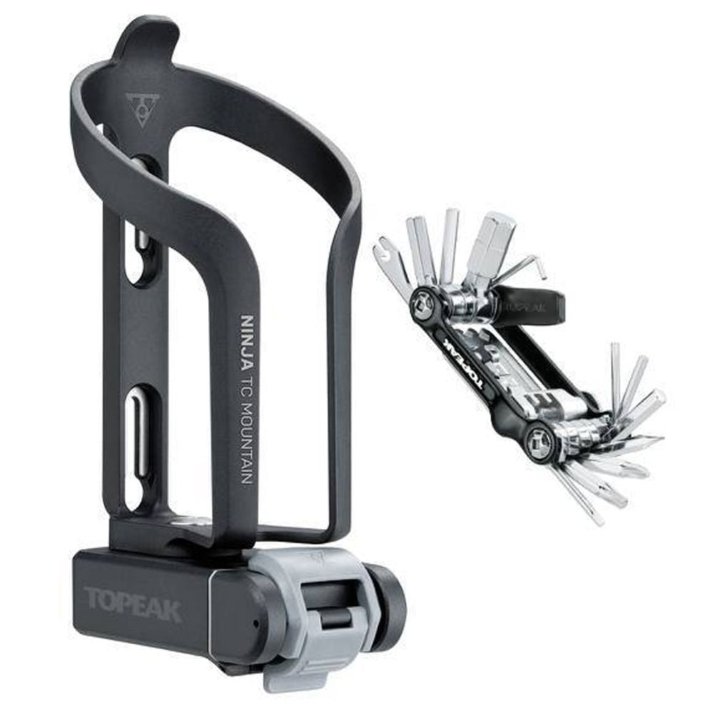Suporte De Caramanhola Topeak Ninja Tc Mountain Com Canivete | Preto