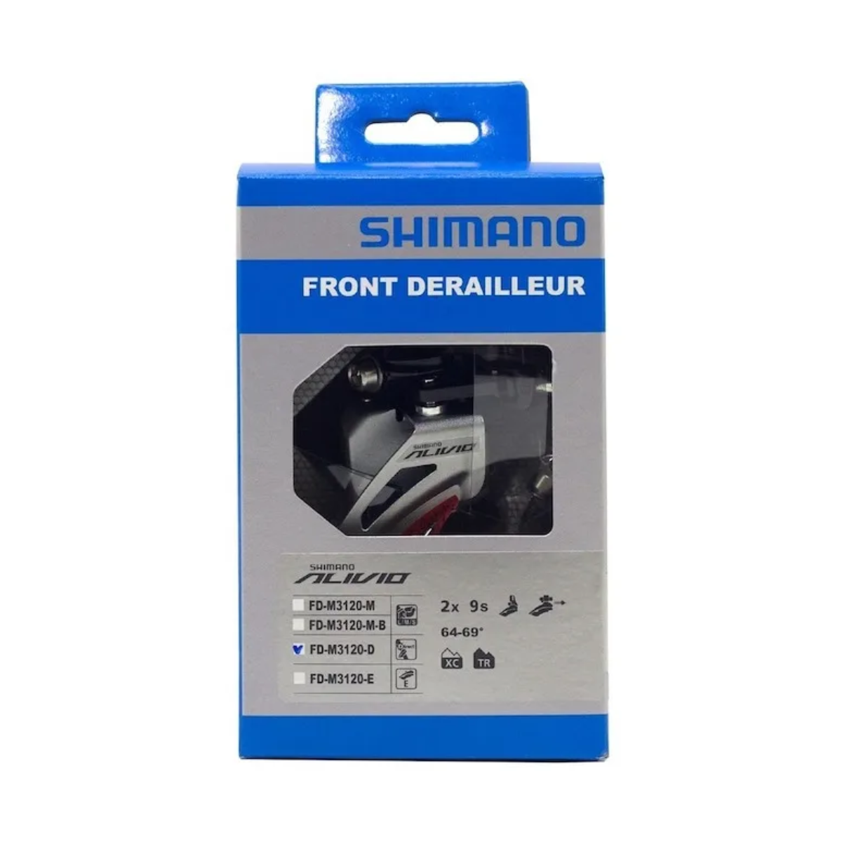 Câmbio dianteiro Shimano Alivio FD-M3120 duplo 34,9 mm - 9 velocidades Side Swing