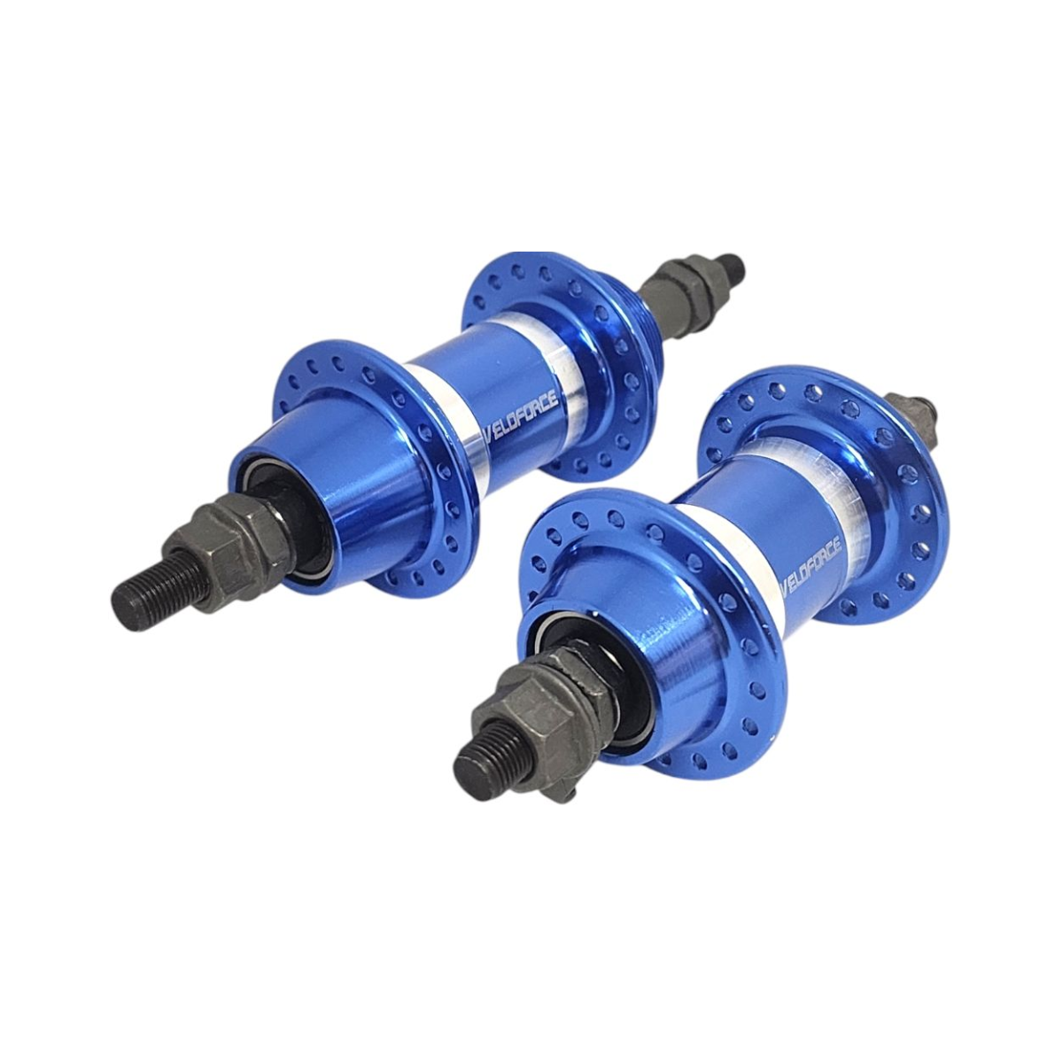 Par de cubo Veloforce Scorpion 36F rolamento rosca - Azul