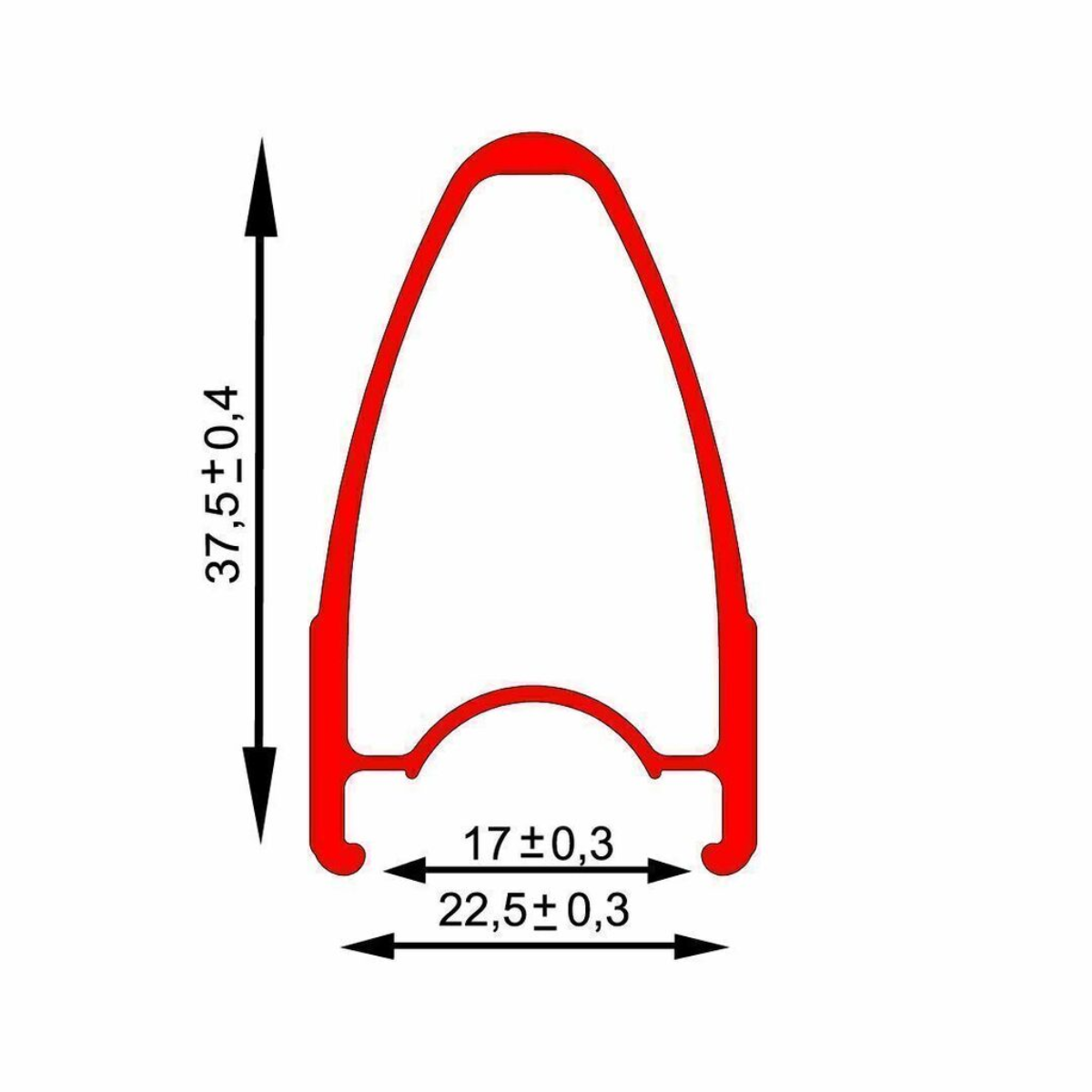Aro Vzan Concept 700C/24F P112 – V-Brake e ferradura – Preto fosco