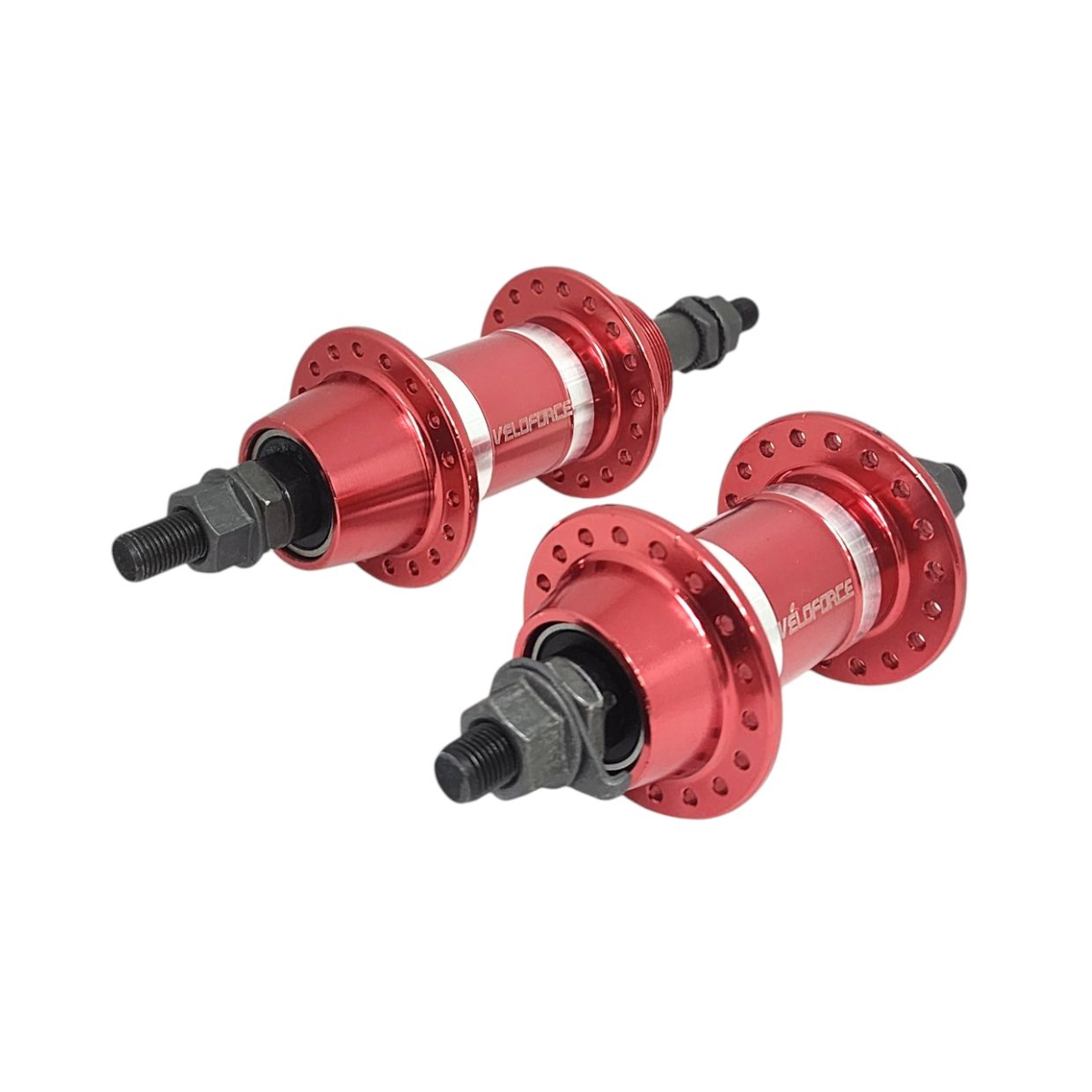 Par de cubos Veloforce Scorpion 36F Rolamento Rosca - vermelho