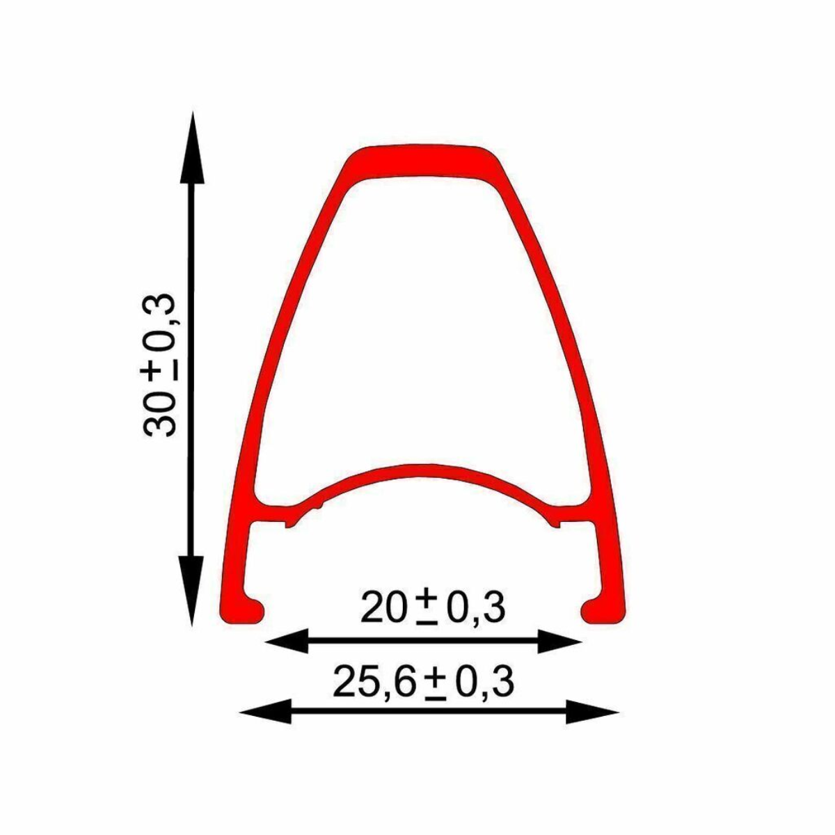 Aro Vzan Futura 700C/24F P106 Tubeless à disco – Preto fosco