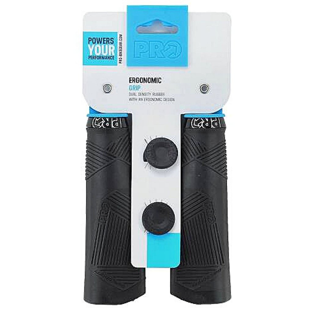 Manopla Pro Bike Gear Ergonomic Dupla Densidade 142X125 Mm Com Travas | Preta
