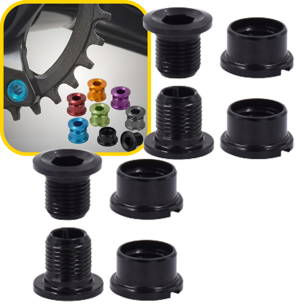 Parafusos De Coroa Narrow Wide Única Alumínio Cj001-Al Gantech - 4Un | Preto