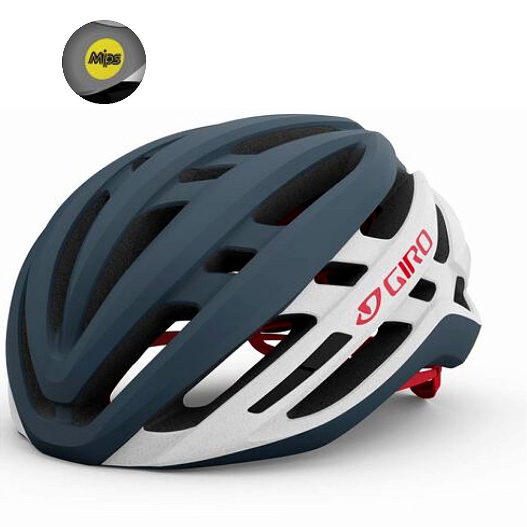 Capacete Giro Agilis Mips Tamanho M (55-59 Cm) | Cinza E Branco Fosco