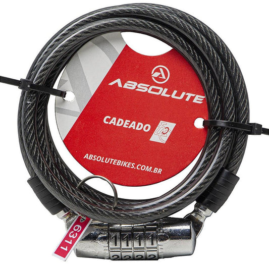Cadeado Espiral Absolute Com Segredo - 1 Metro 6Mm