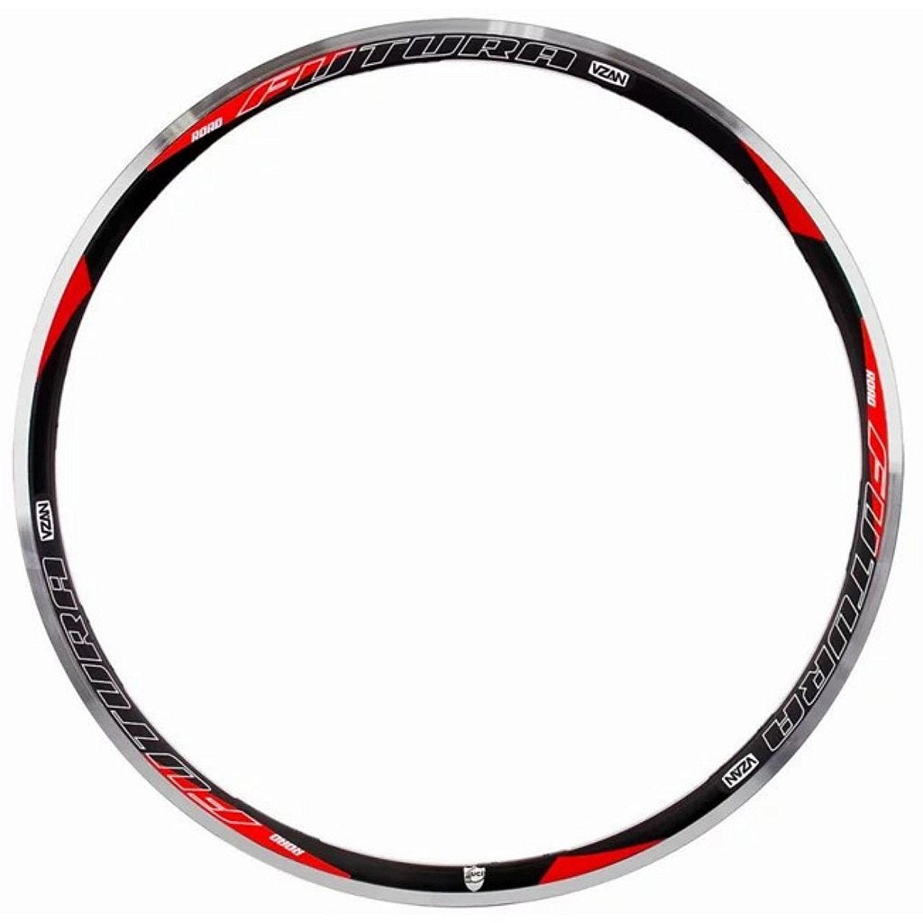 Aro 700 Vzan Futura 24 Furos Traseiro | Preto E Vermelho Fosco