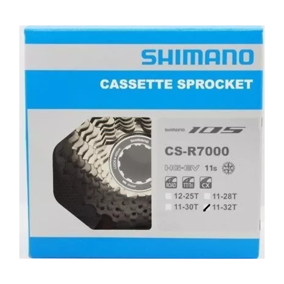 Cassete Shimano 105 CS-R7000 11-32 de 11 velocidades