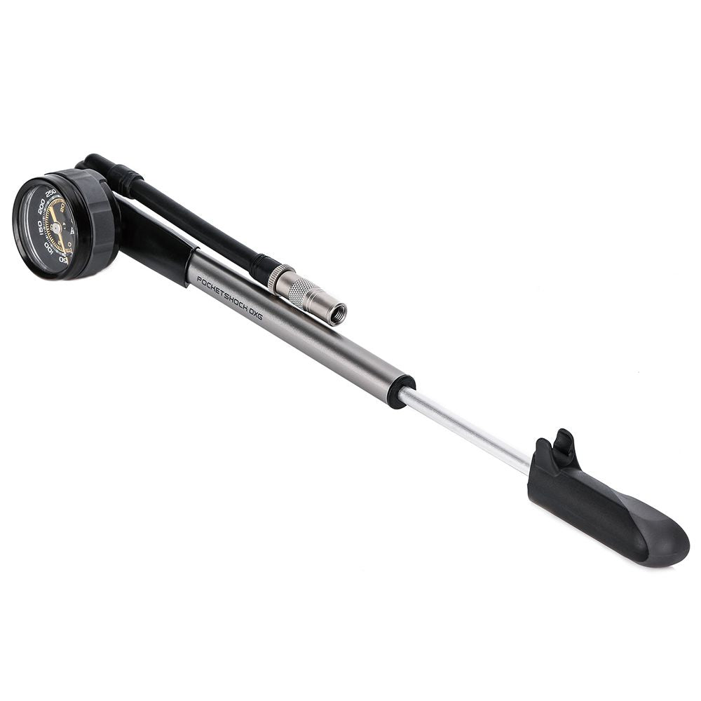 Mini Bomba De Ar Topeak Pocketshocx Dxg 360 Psi | Preta E Prata