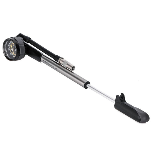 Mini Bomba De Ar Topeak Pocketshocx Dxg 360 Psi | Preta E Prata